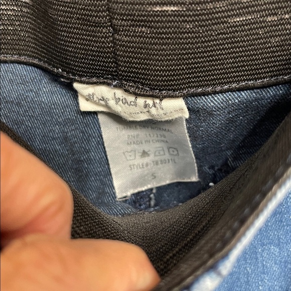 Three Bird Nest Super Flare Denim Jeans Sz S Raw Hem Boho Festival - Picture 6 of 10